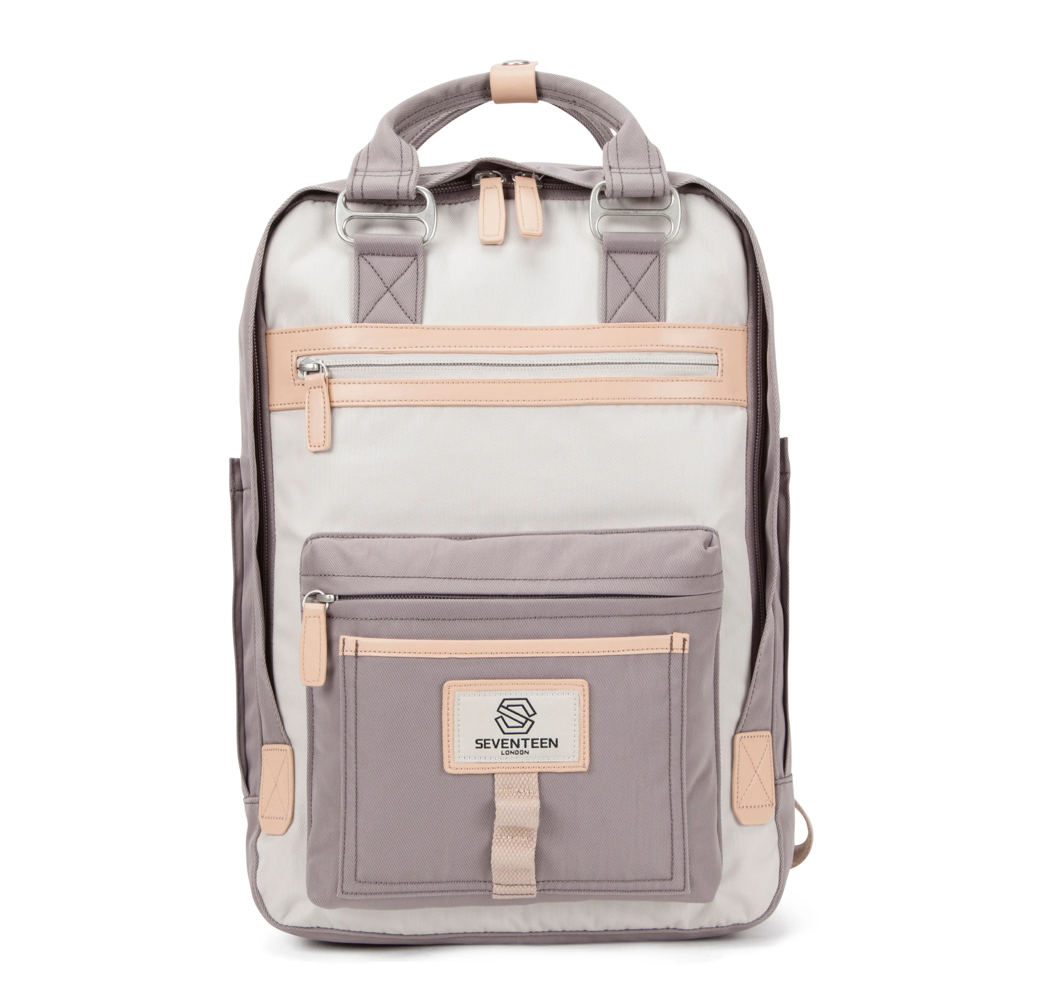 Wimbledon Backpack - Grey with Cream