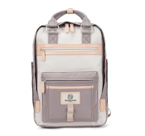 Wimbledon Backpack - Grey with Cream