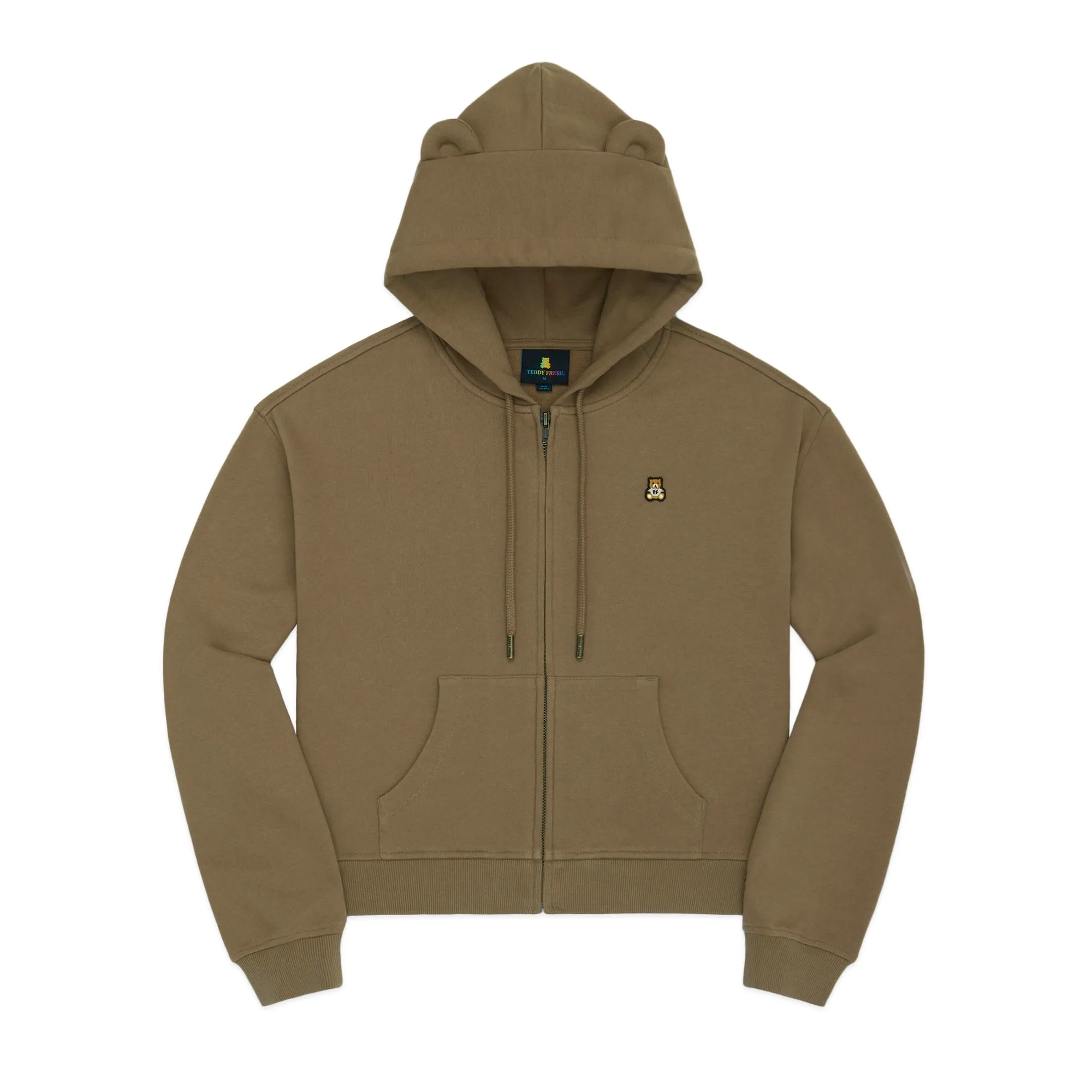 Women's Classic Bear Ear Zip Hoodie