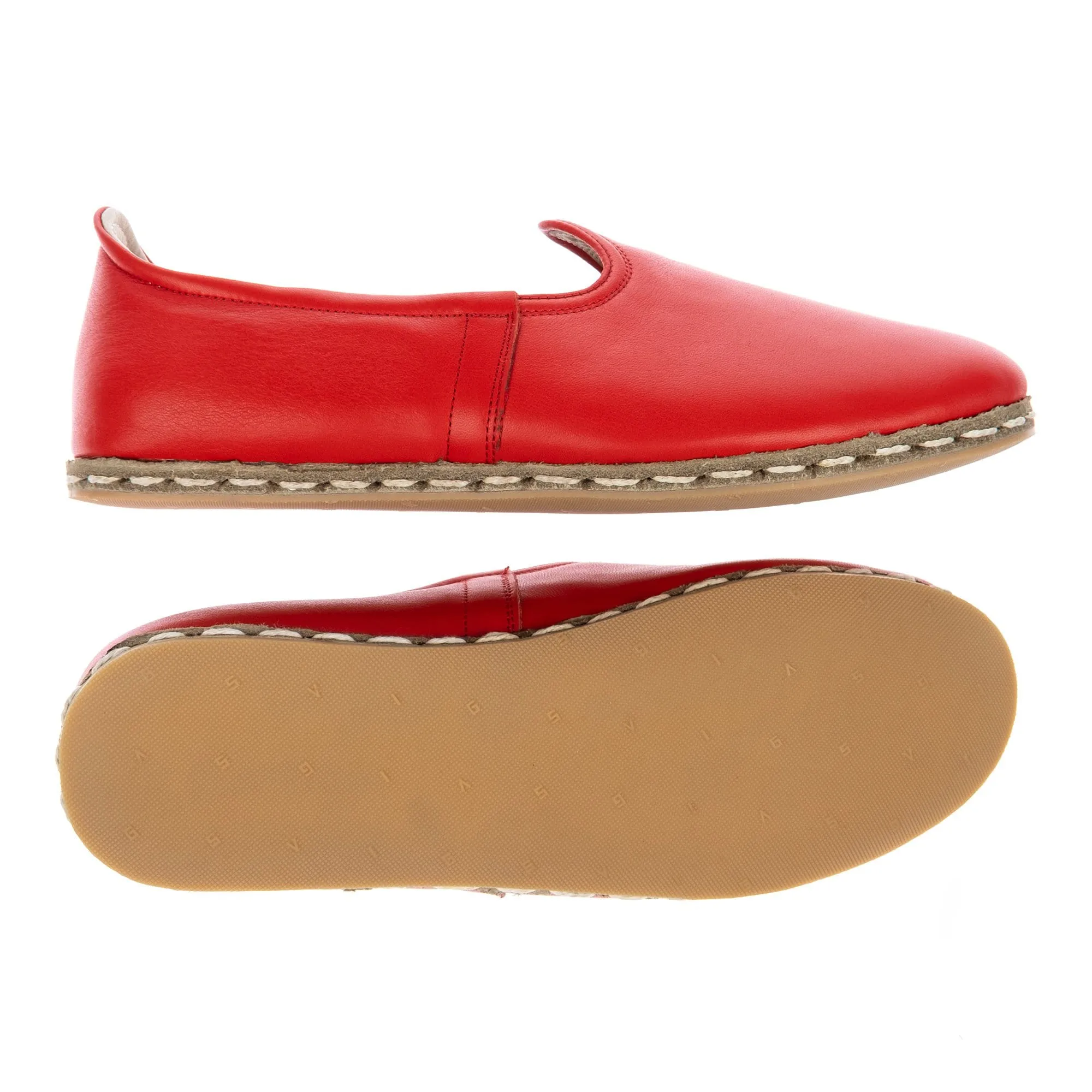 Women's Red Slip On Shoes