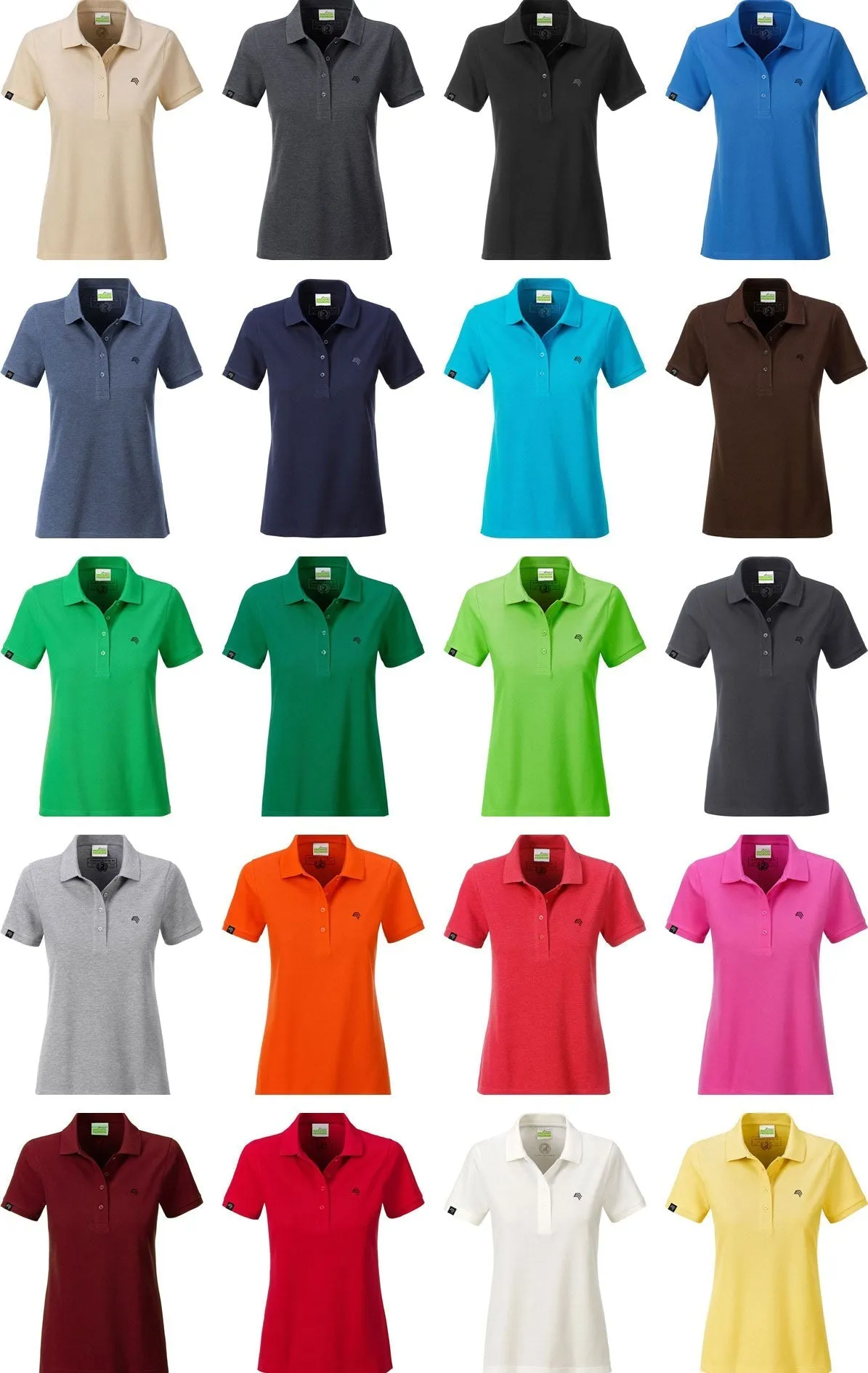 ― % ― JAN 8009/ ― Damen Bio-Baumwolle Polo Shirt - Irish Grün [2XL]